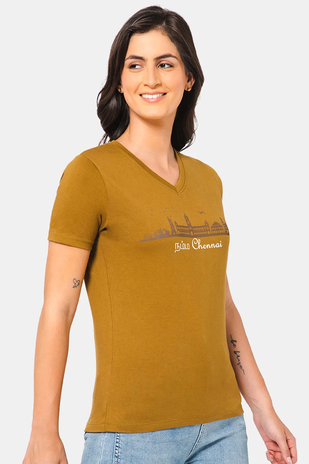 Jusperf Women T-shirt - HENNA GREEN - SN06