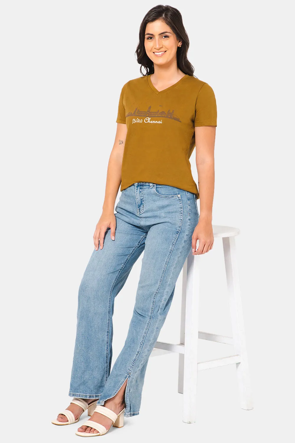 Jusperf Women T-shirt - HENNA GREEN - SN06