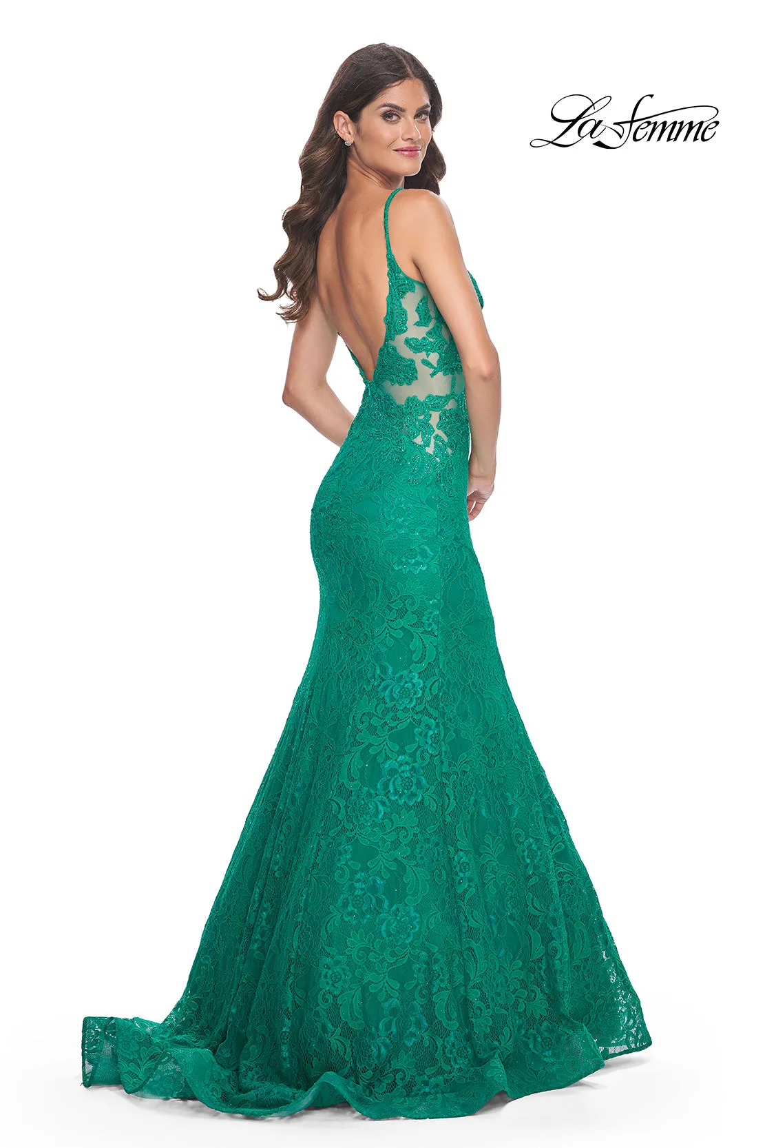 La Femme 32315 Jersey Mermaid Lace Rhinestone