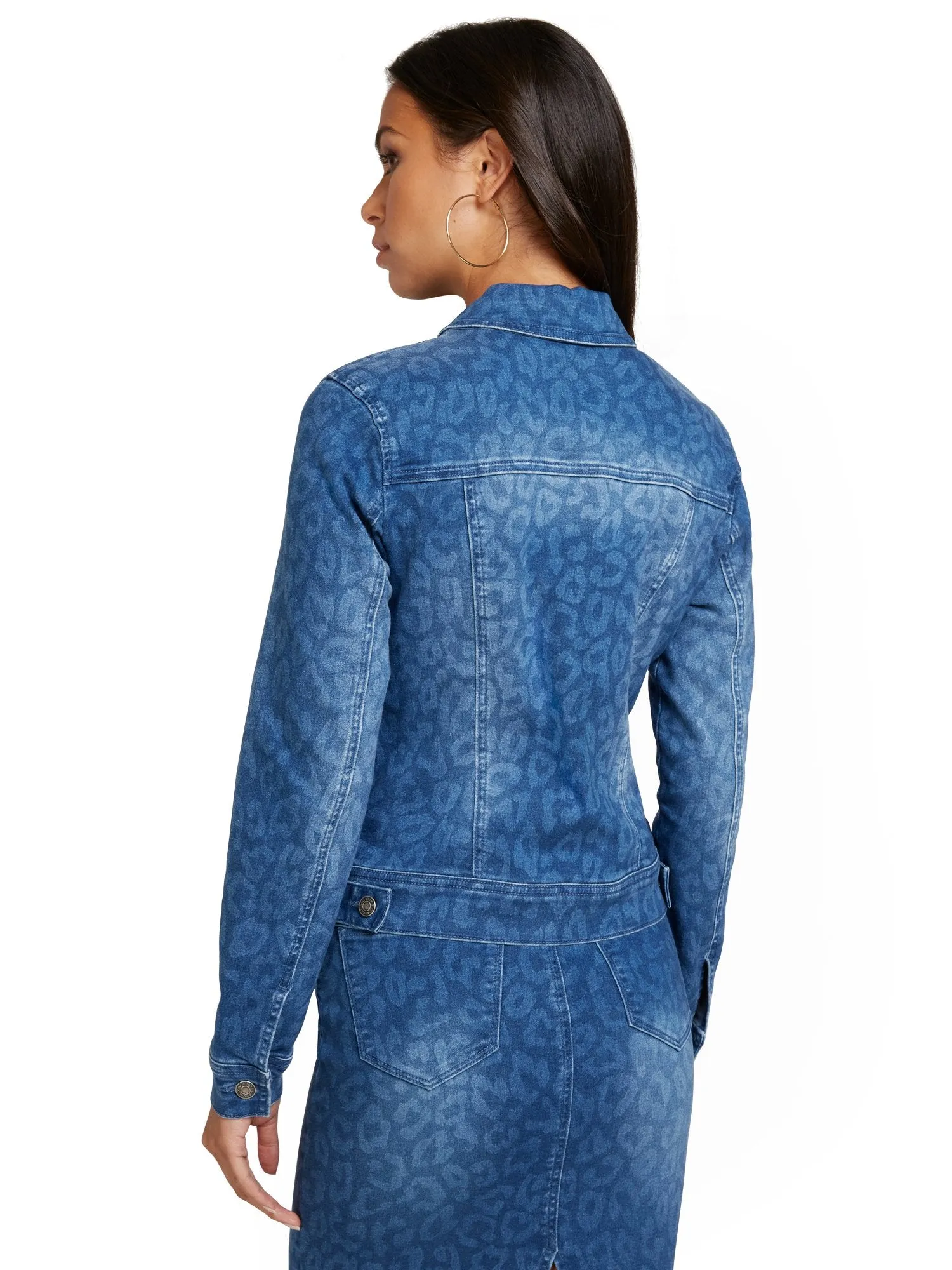 Leopard-Print Denim Jacket