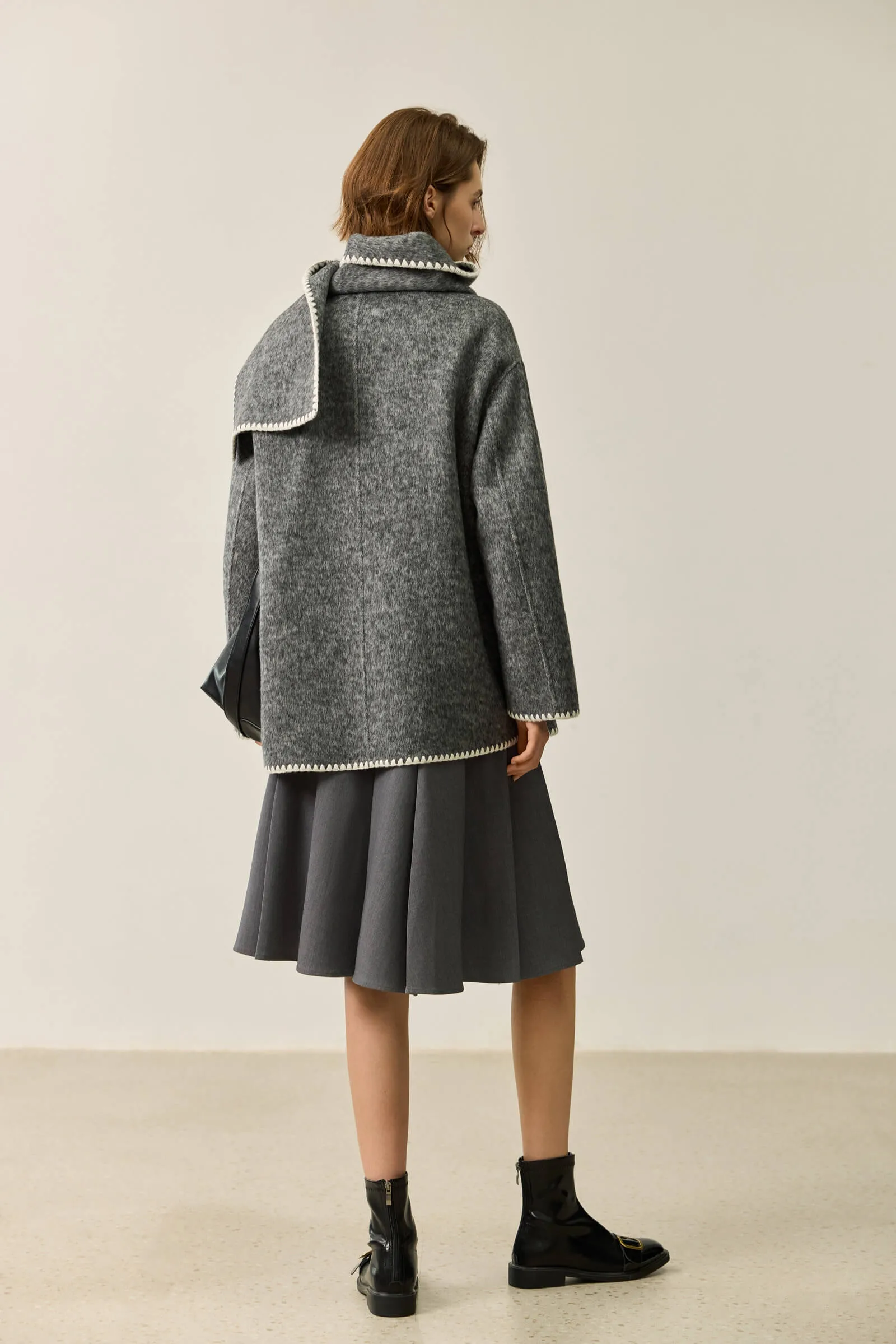 LILY Bouclé Wool Anti-Static Double-Faced Coat