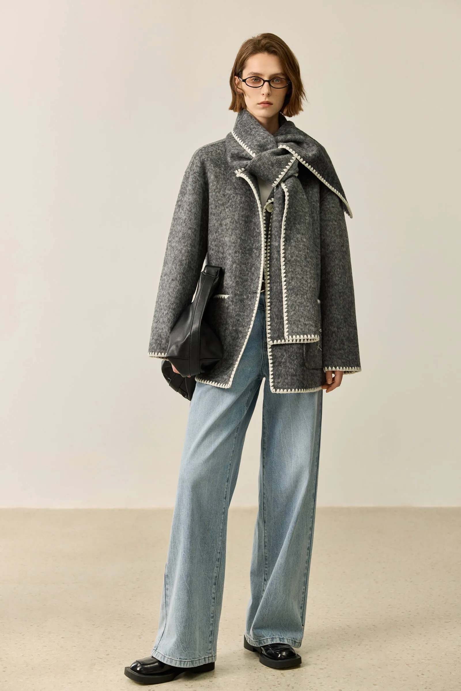 LILY Bouclé Wool Anti-Static Double-Faced Coat