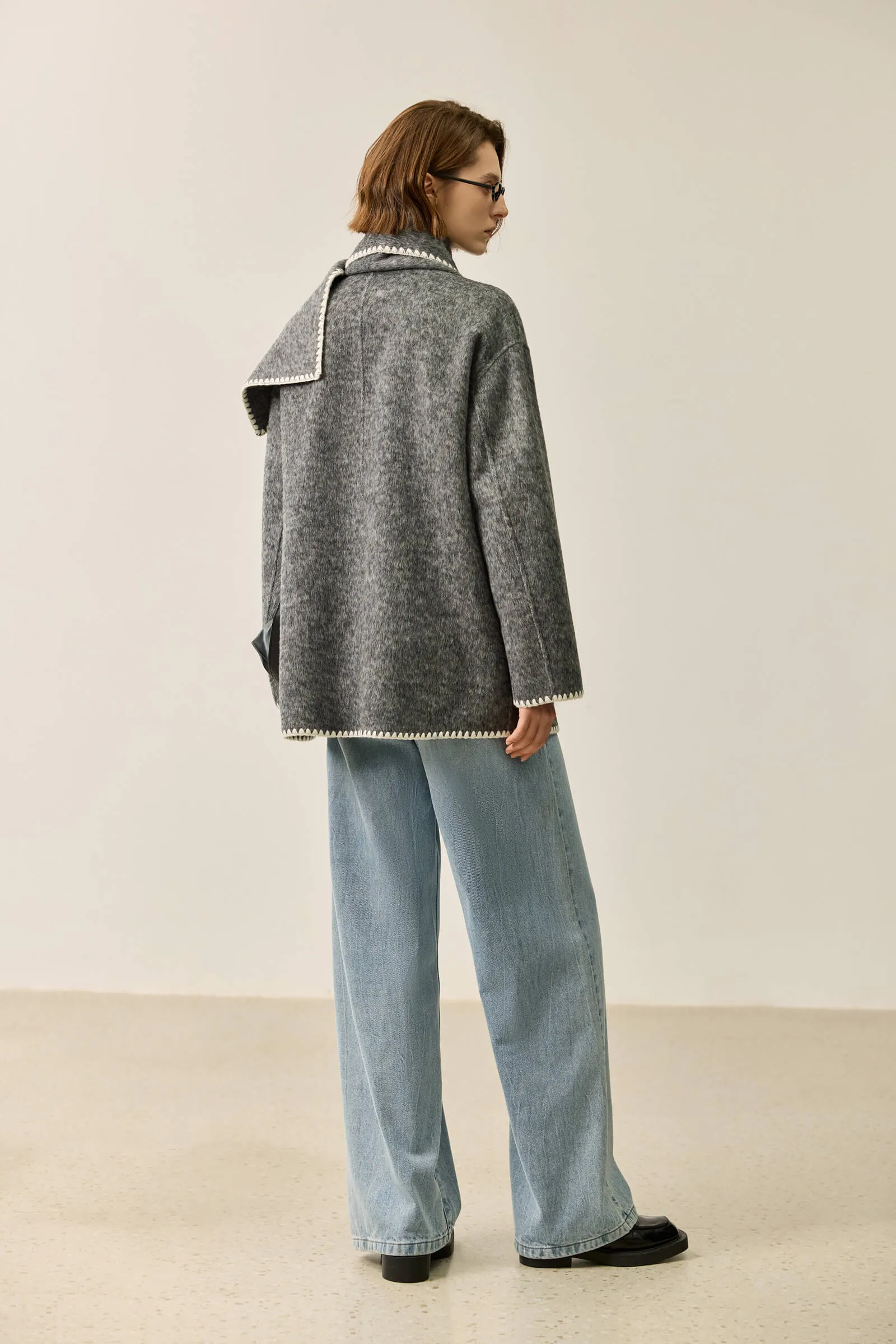 LILY Bouclé Wool Anti-Static Double-Faced Coat