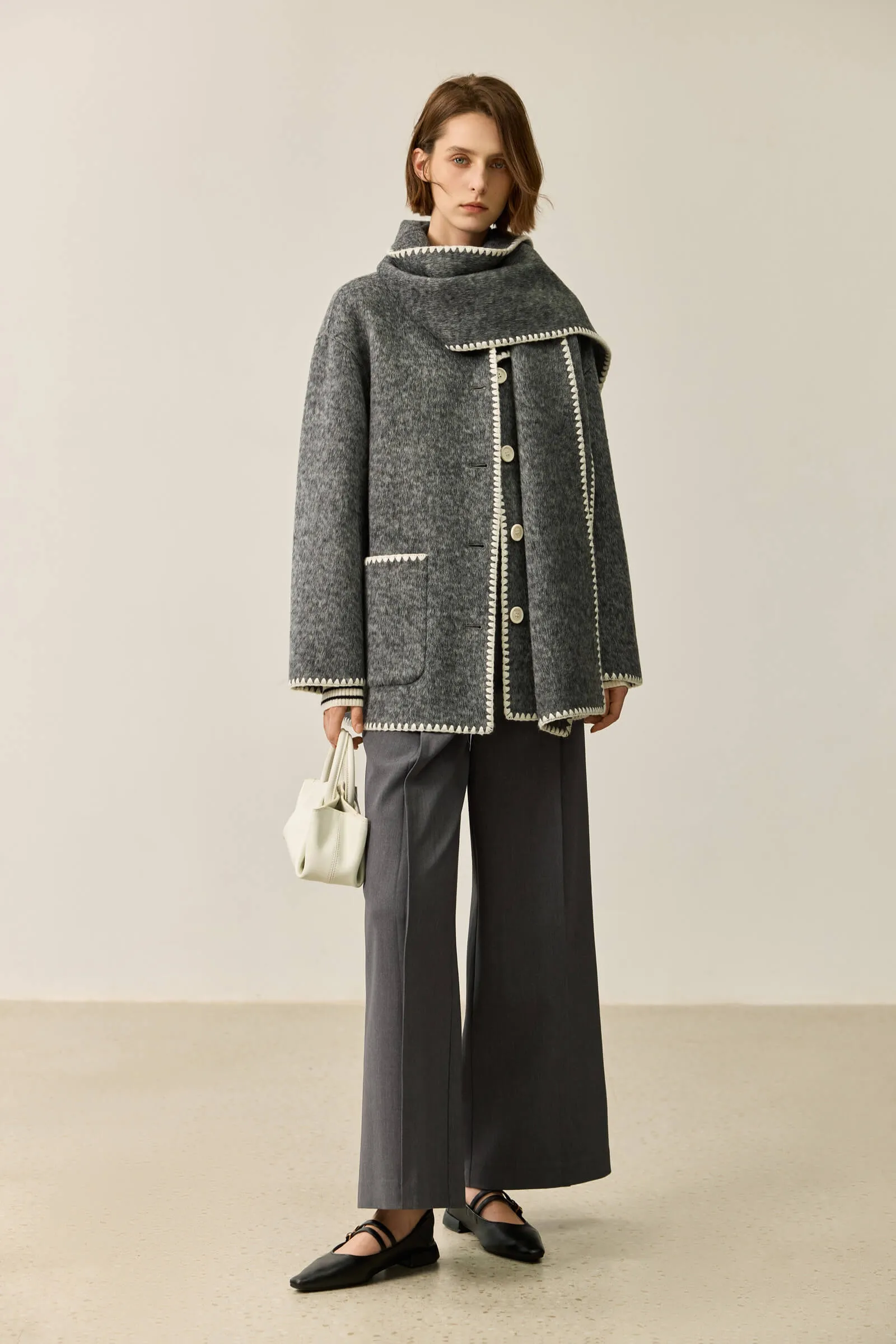 LILY Bouclé Wool Anti-Static Double-Faced Coat