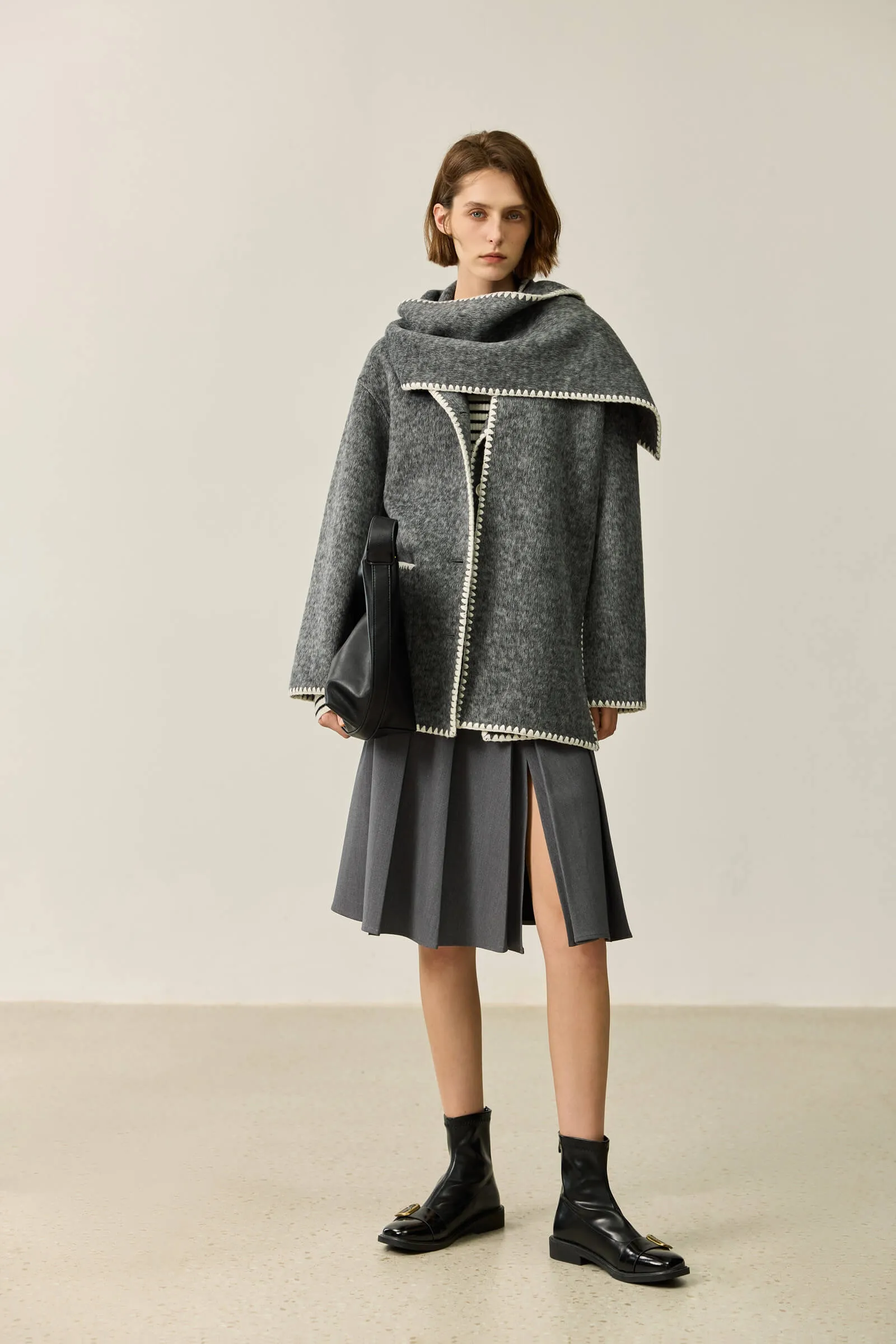 LILY Bouclé Wool Anti-Static Double-Faced Coat