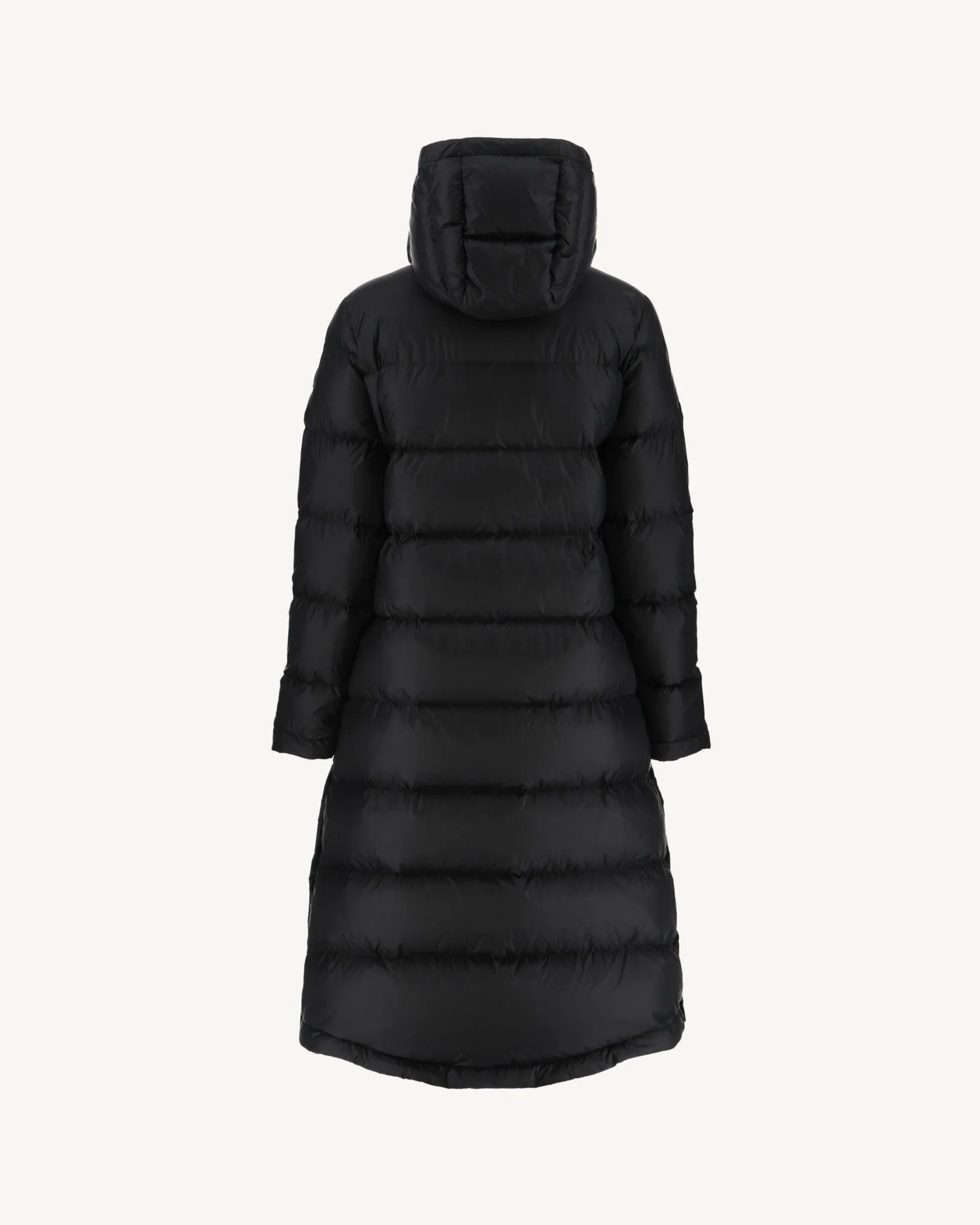 Long hooded down jacket Black Karachi