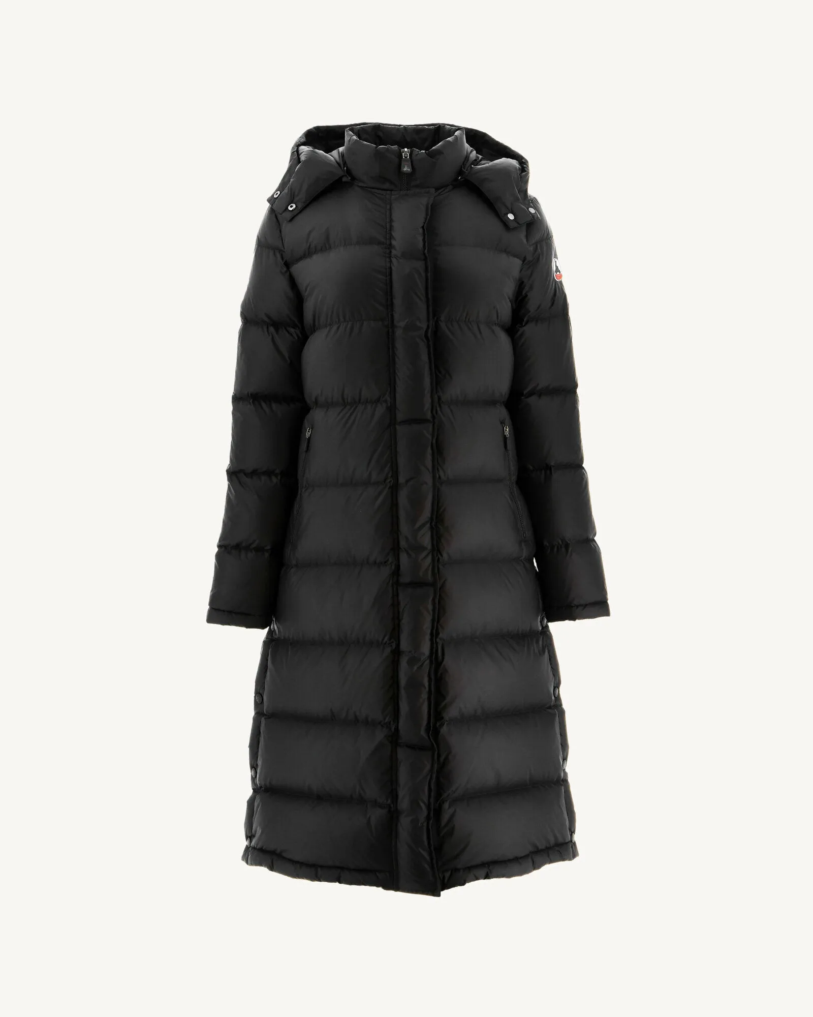 Long hooded down jacket Black Karachi