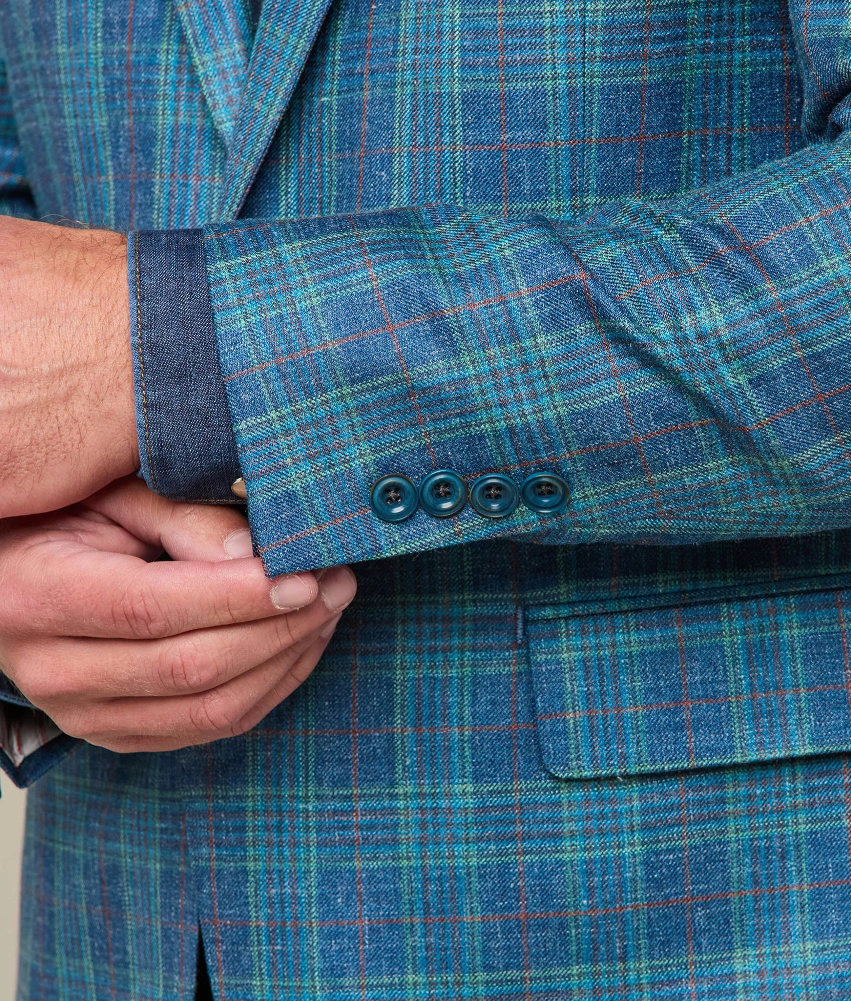 Lucchese Sport Coat :: Blue/Green/Red Plaid