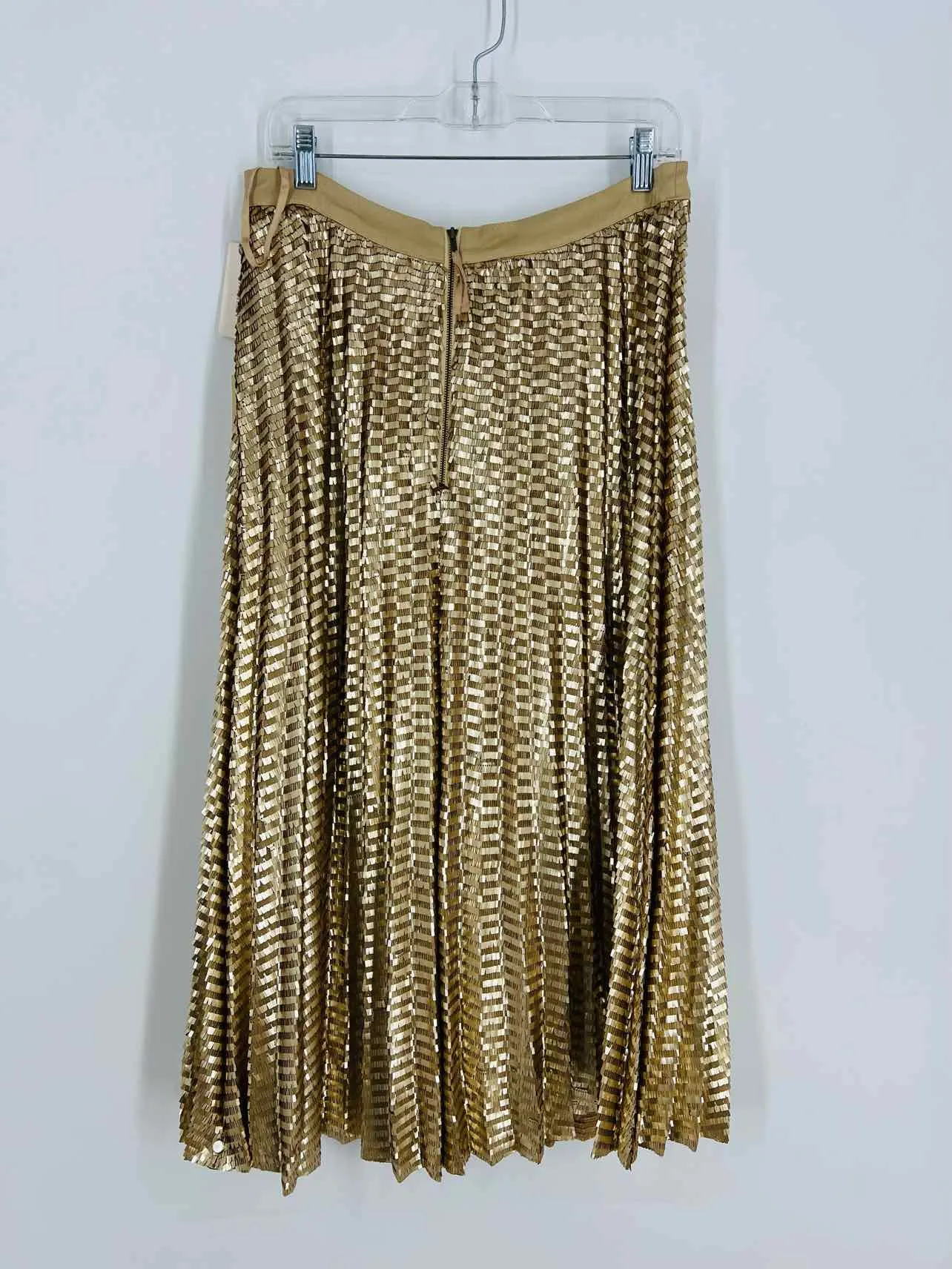Maeve Size 16 Gold Metallic Fringe NEW Designer Skirt