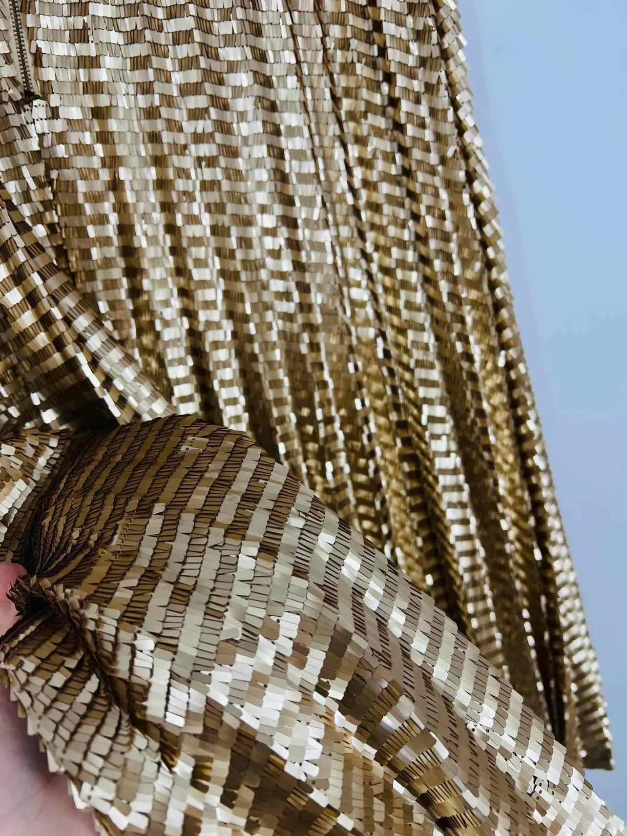 Maeve Size 16 Gold Metallic Fringe NEW Designer Skirt