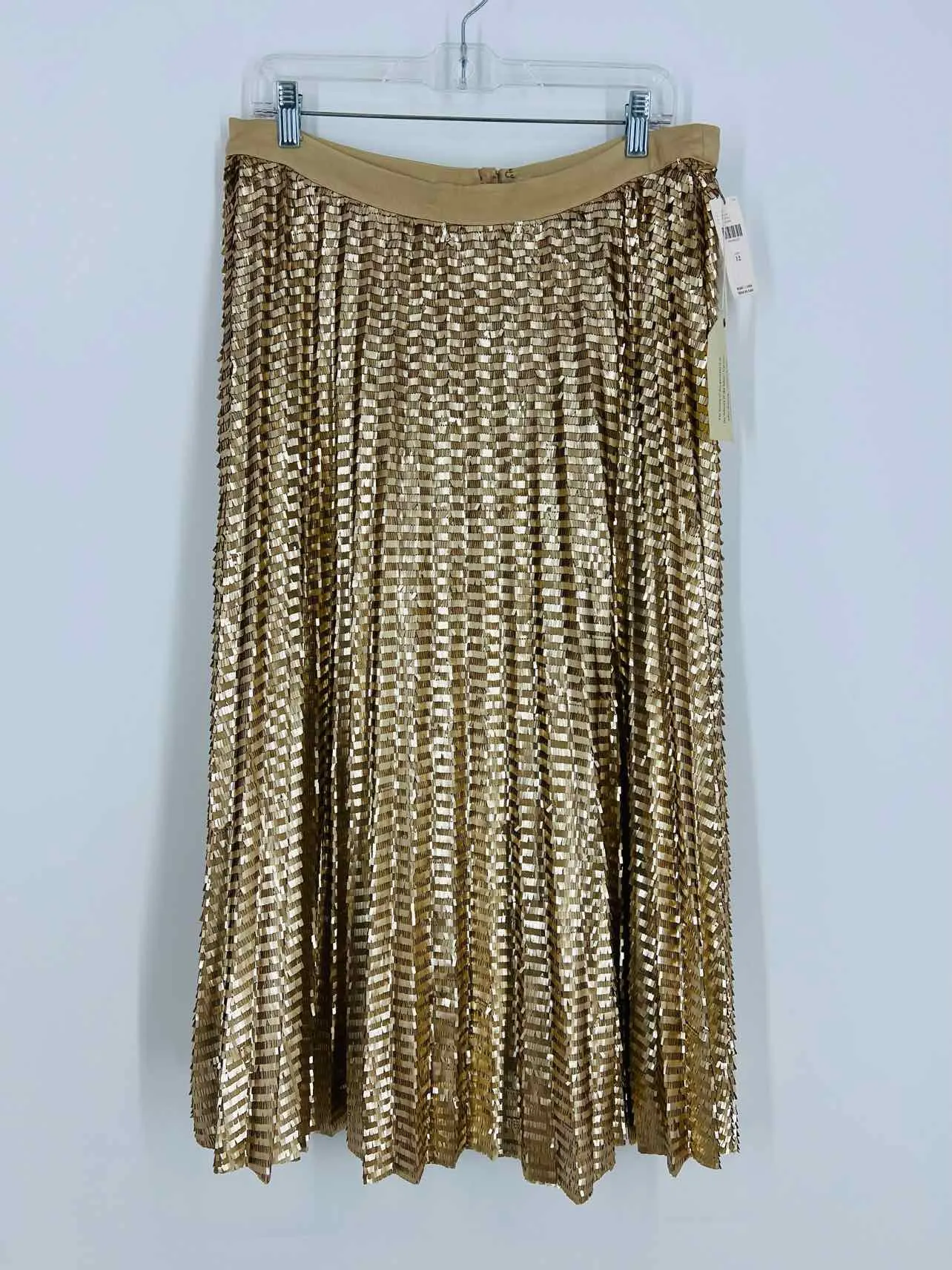 Maeve Size 16 Gold Metallic Fringe NEW Designer Skirt