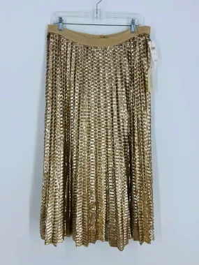 Maeve Size 16 Gold Metallic Fringe NEW Designer Skirt