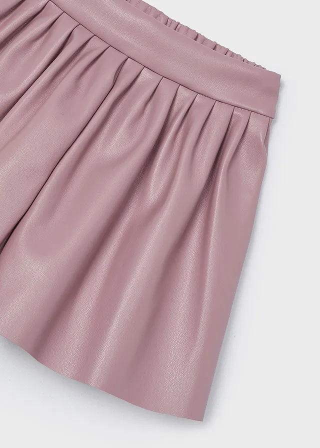 Mayoral 4907 076 - Rose Leather Skirt