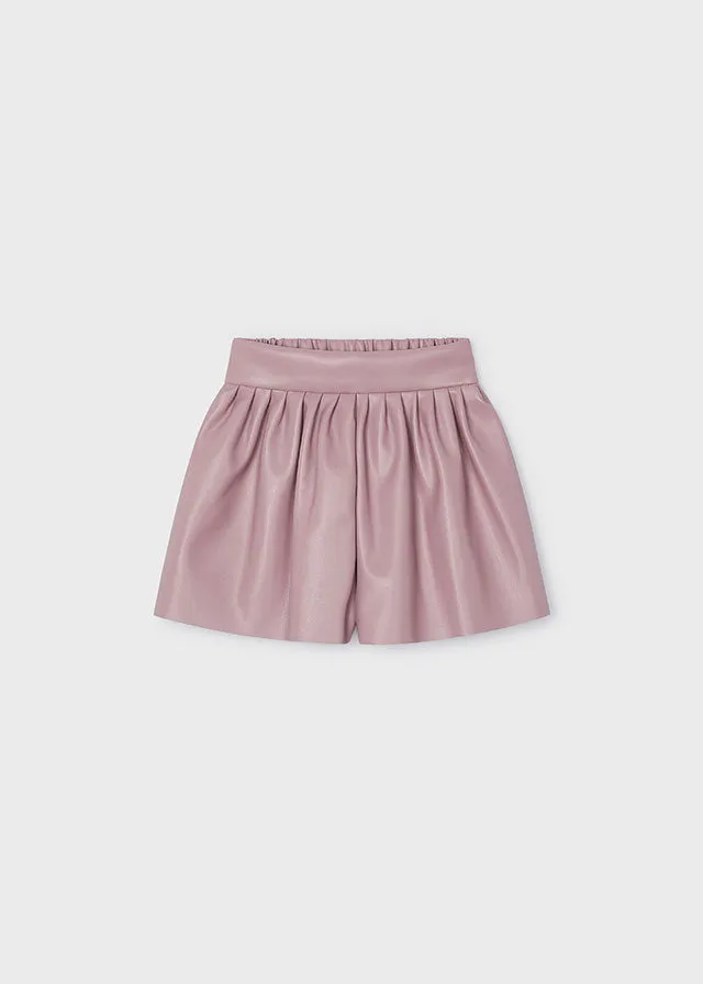 Mayoral 4907 076 - Rose Leather Skirt