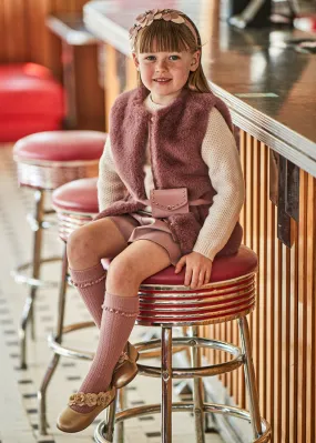 Mayoral 4907 076 - Rose Leather Skirt