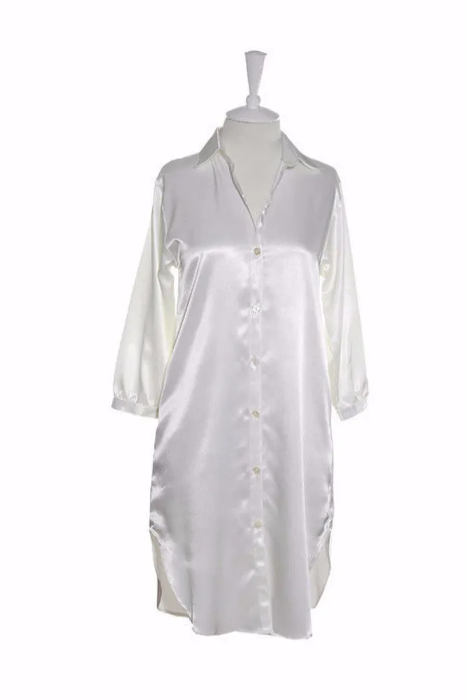 Nightshirt Silk - Winter White