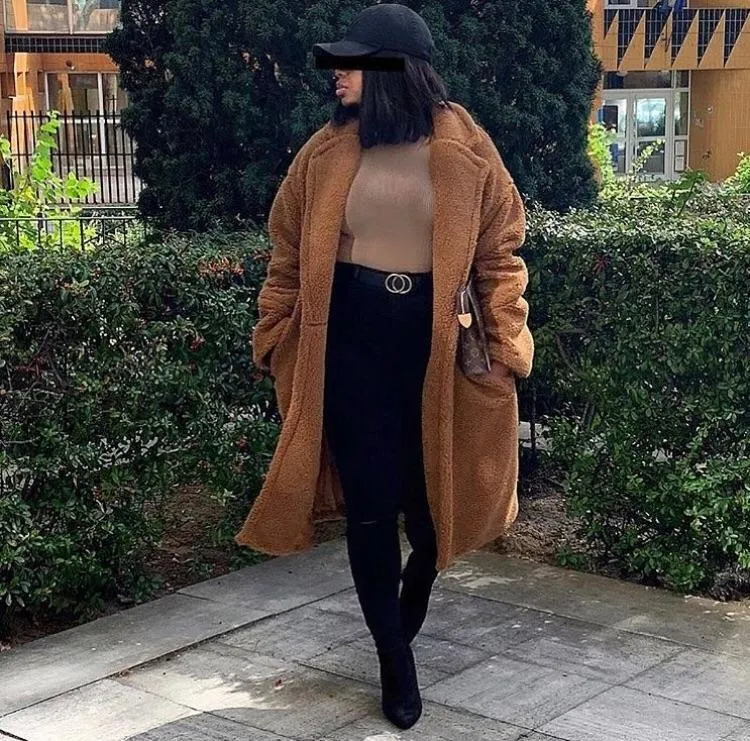 OVERSIZED CHOCOLATE POLAR TEDDY BEAR COAT TB1