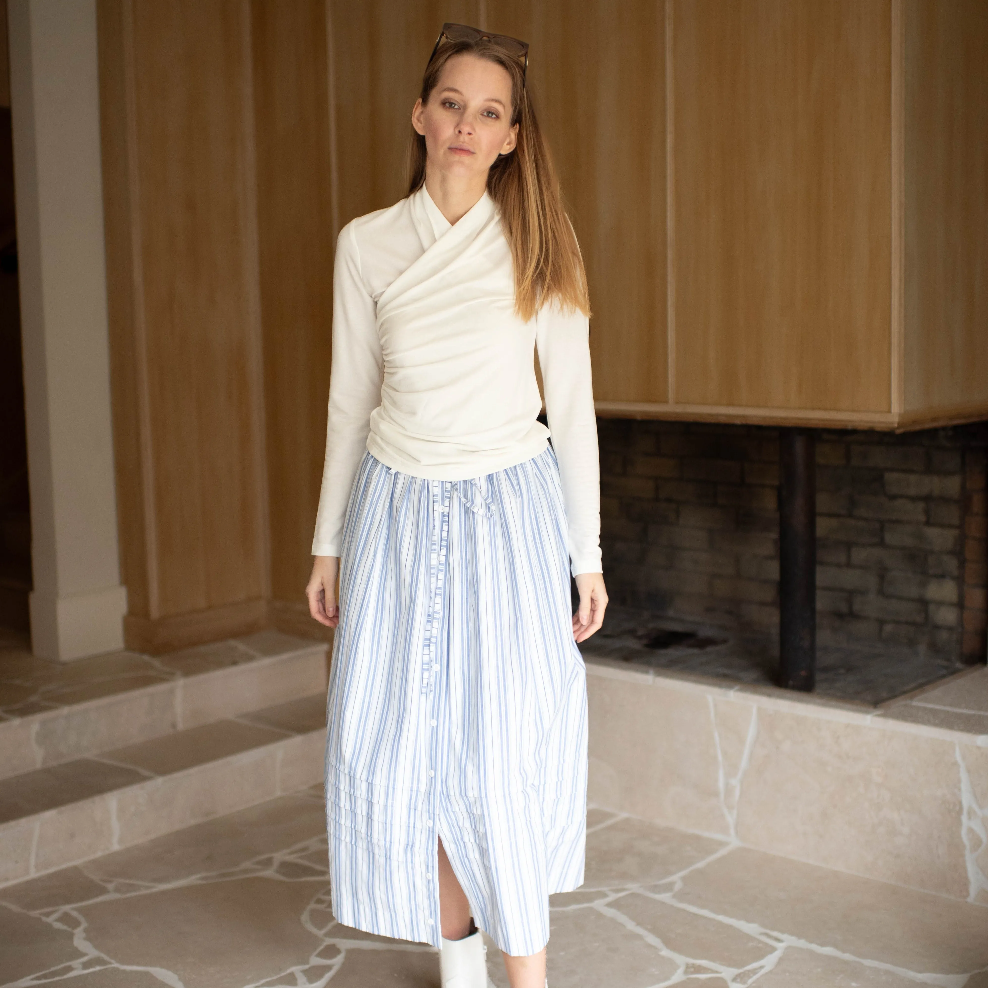 Pinstripe Skirt [Final Sale]