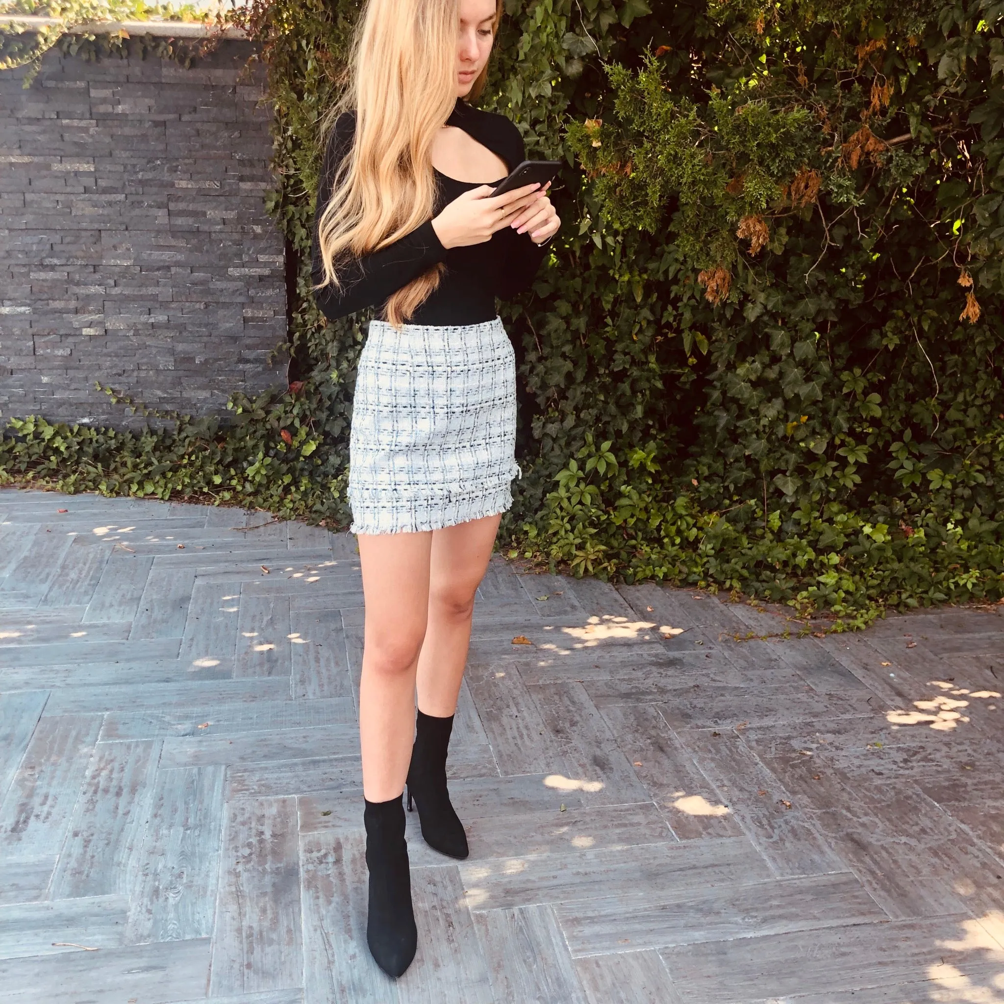 PRINCESS TWEED MINI SKIRT