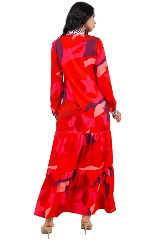 Queen Vibes- Vibrant Maxi Dress