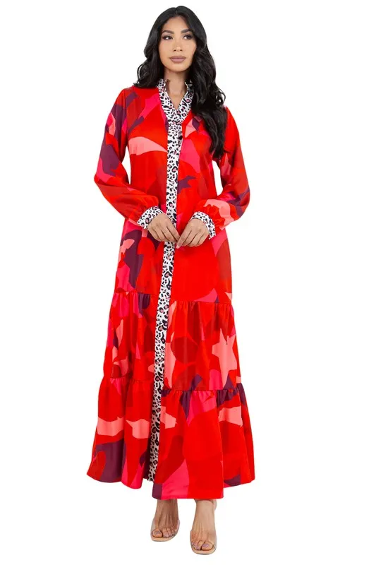 Queen Vibes- Vibrant Maxi Dress