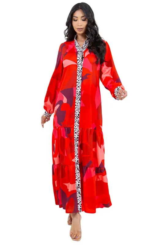 Queen Vibes- Vibrant Maxi Dress