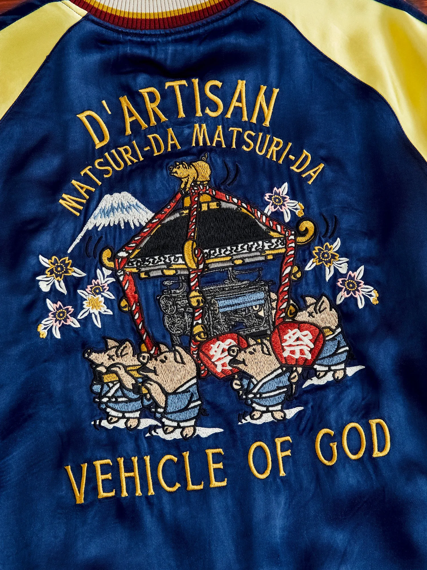 "Festival" Reversible Sukajan Souvenir Jacket in Blue/Purple