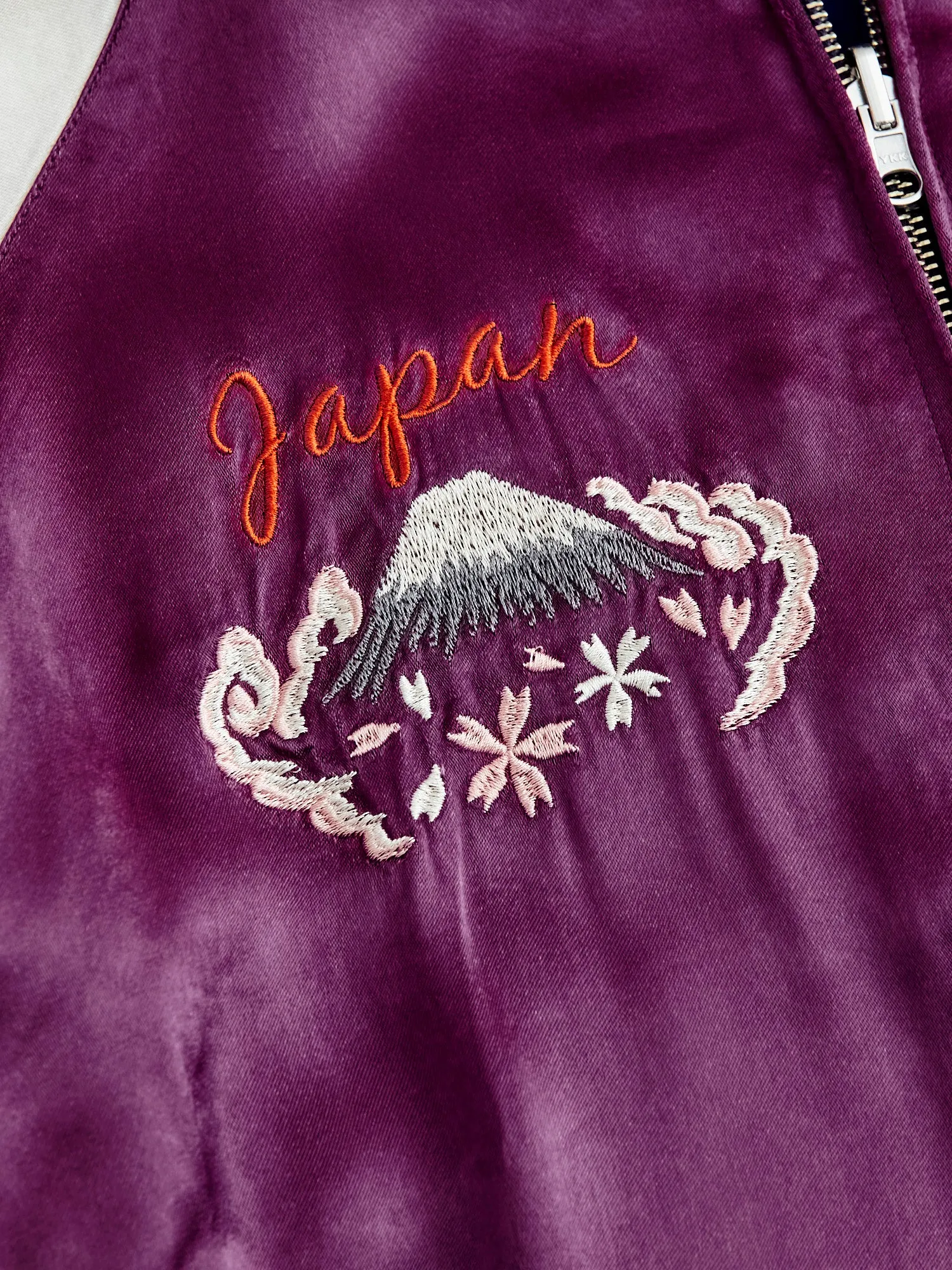 "Festival" Reversible Sukajan Souvenir Jacket in Blue/Purple