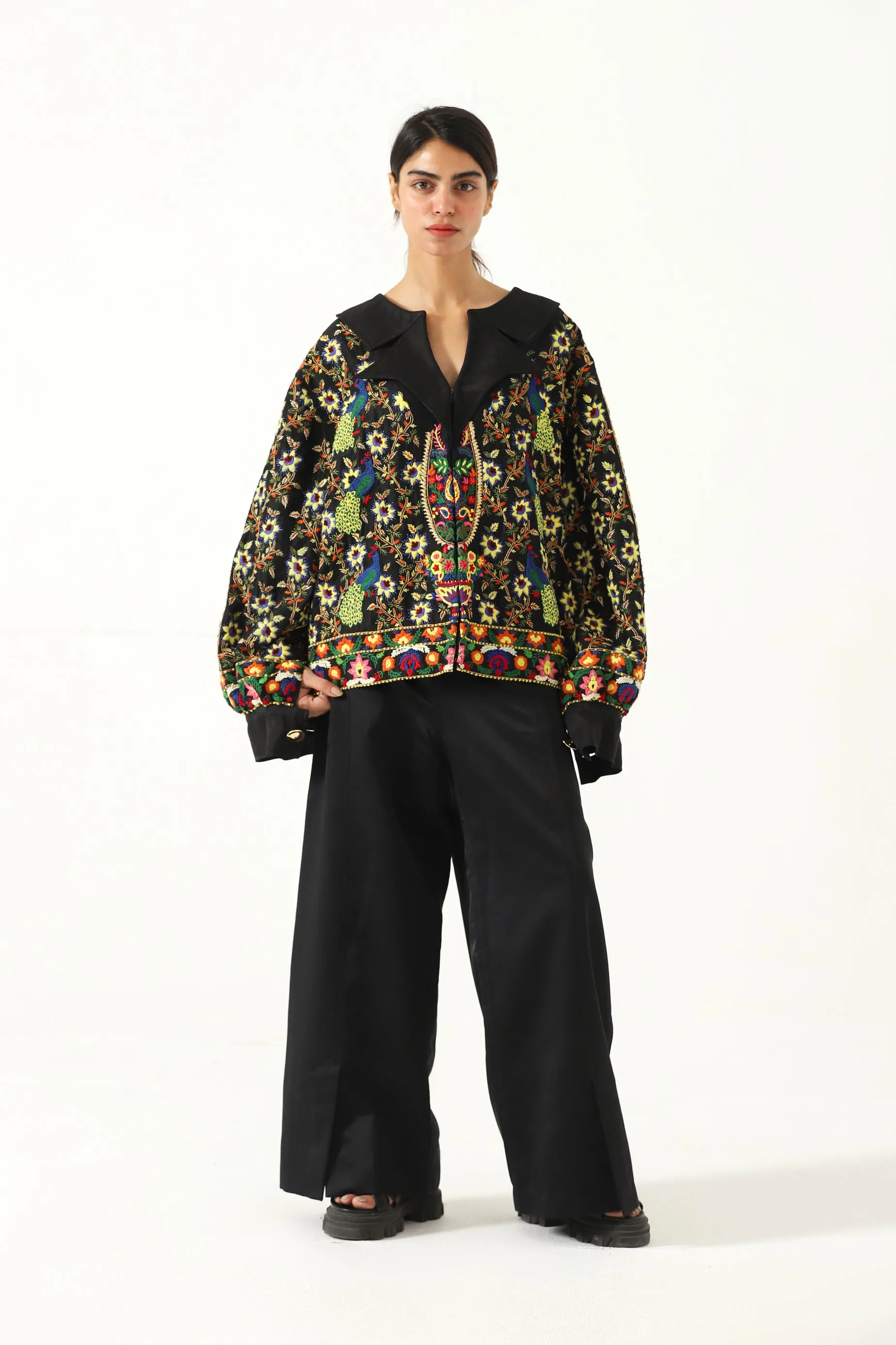 "GARDEN OF LOVE" HAND EMBROIDERED EVENING JACKET