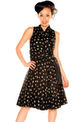 Retrolicious Dress 1950's Vintage Style Retro Rockabilly Coctail Party Cotton