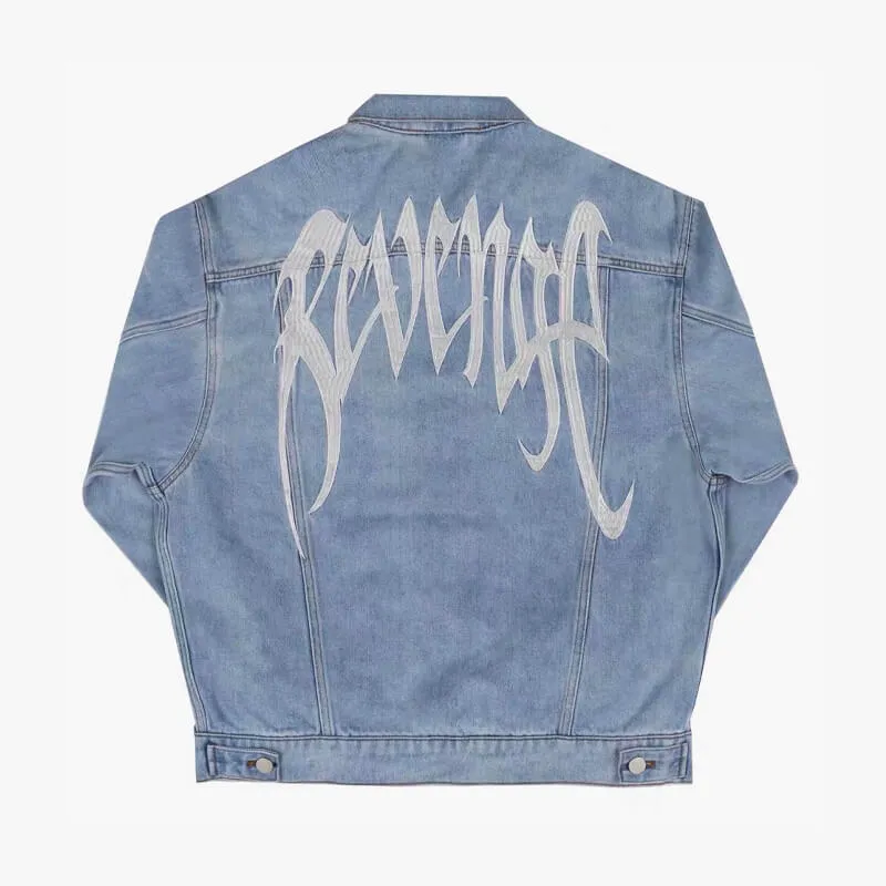 Revenge Embroidery Retro Denim Jacket