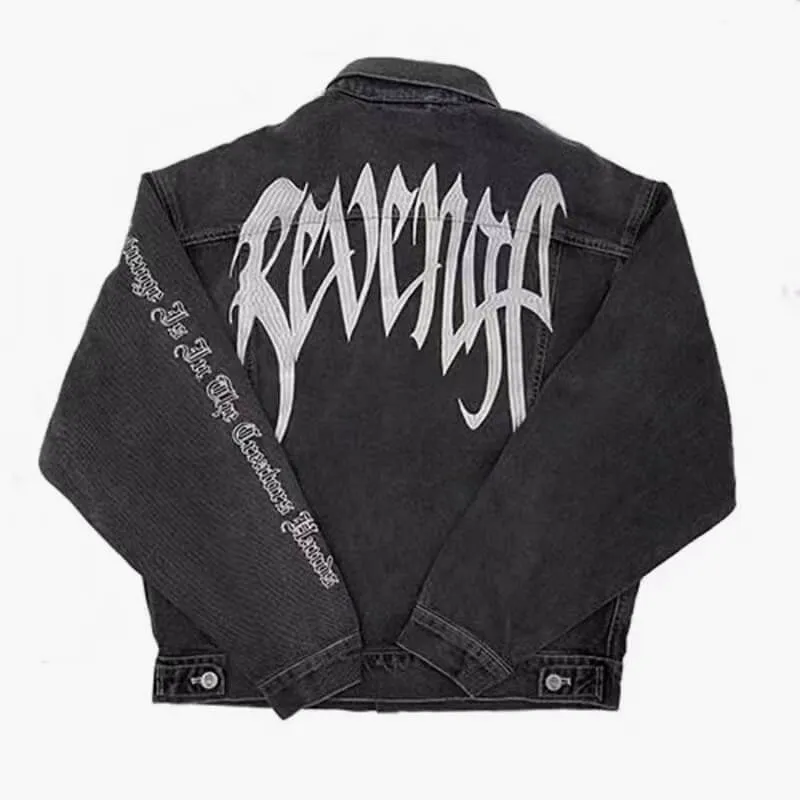 Revenge Embroidery Retro Denim Jacket