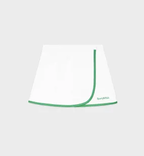Serif Logo Wrap Skirt - White/Verde