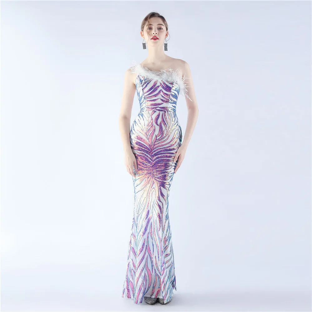 Sexy Sequin Sleeveless Formal Dress