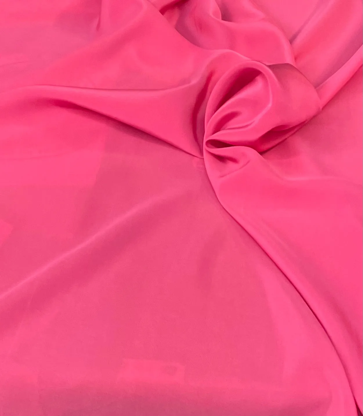 Silk Crepe De Chine - Hot Pink- 16mm Designer