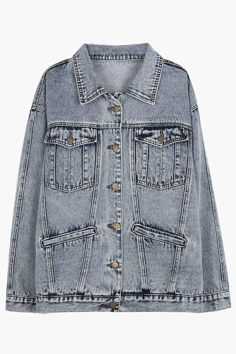 Soft Grunge Washed Denim Jacket