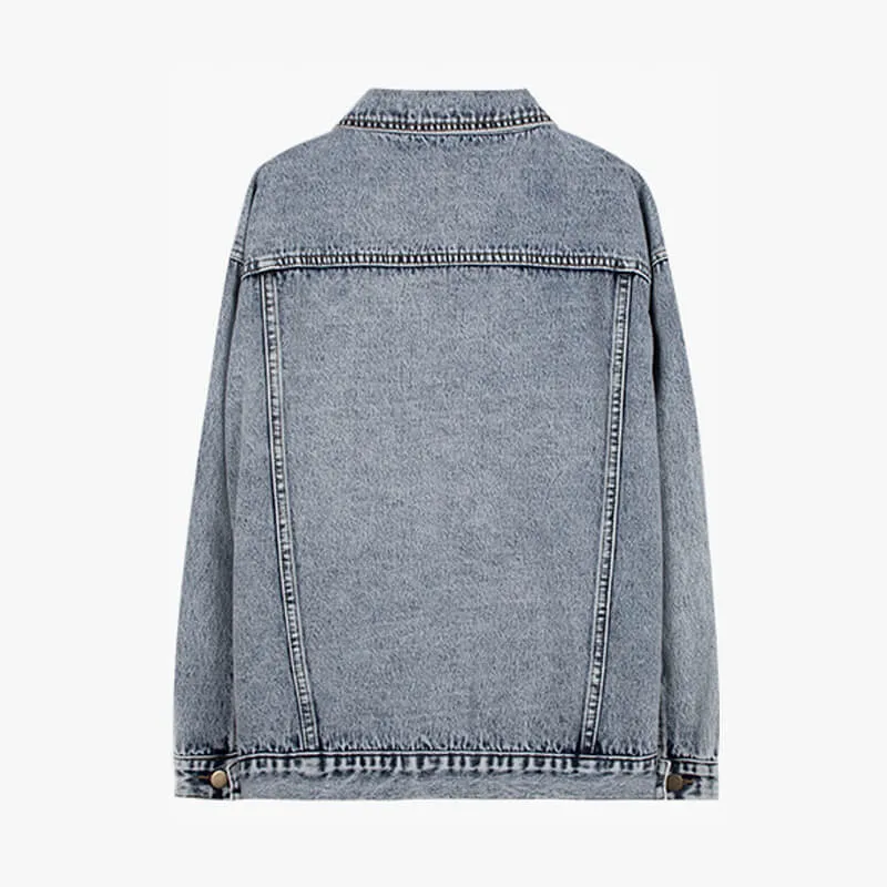Soft Grunge Washed Denim Jacket