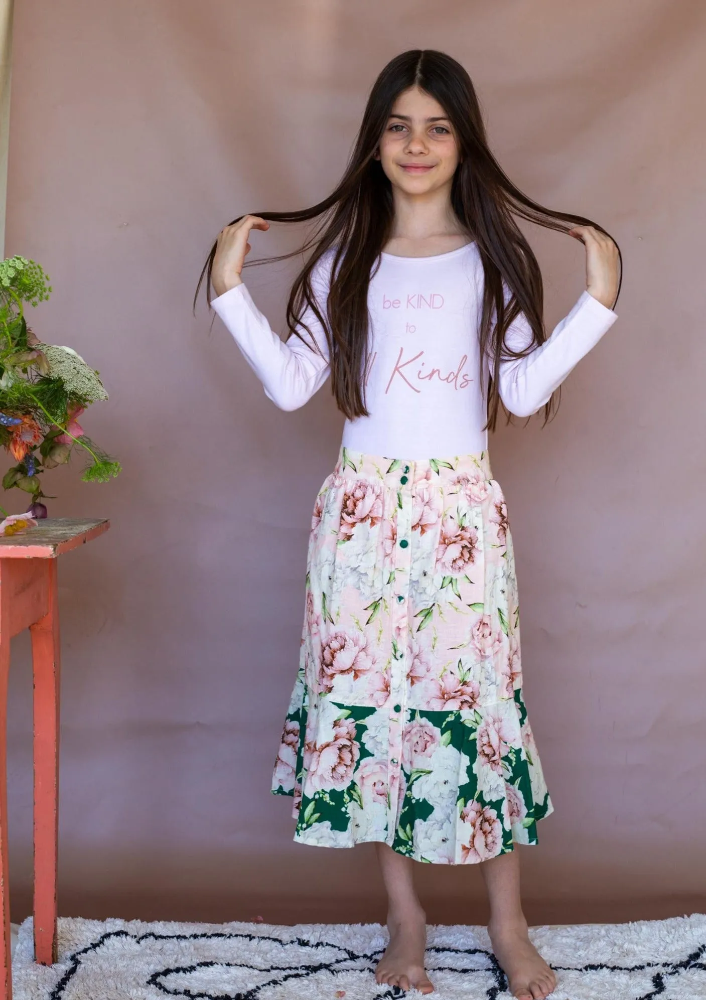 Steph Skirt - Pink Rose
