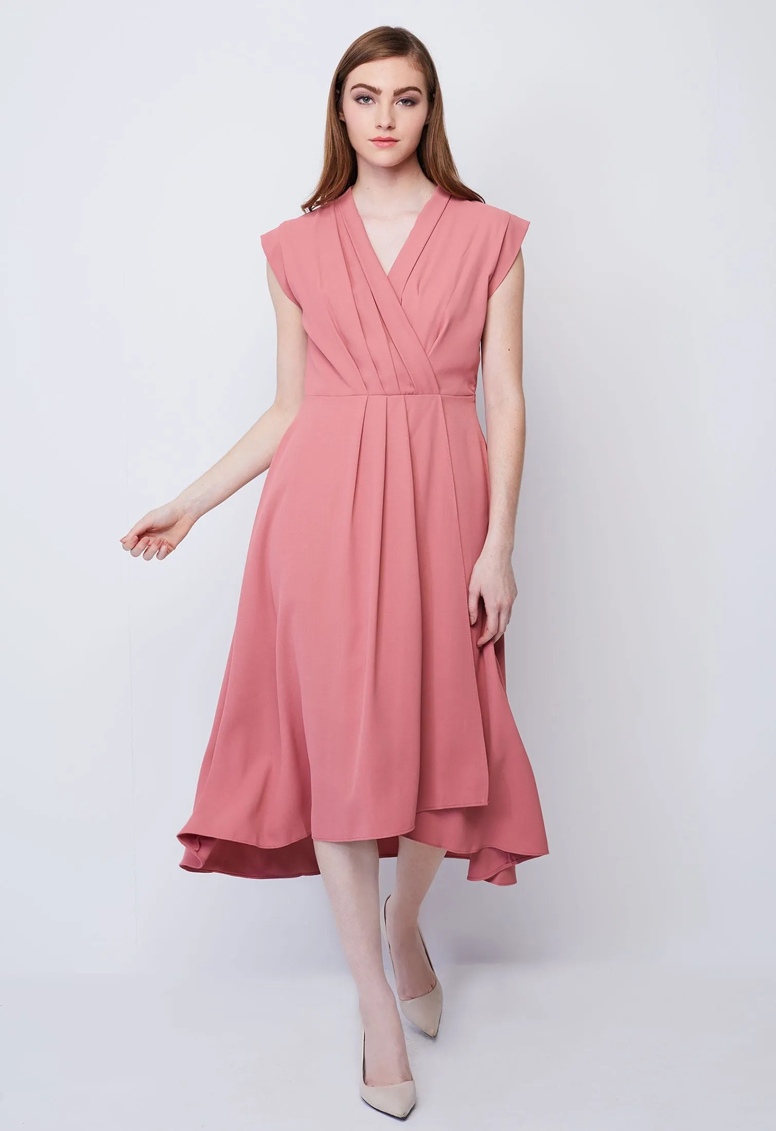 Surplice Flowy Dress