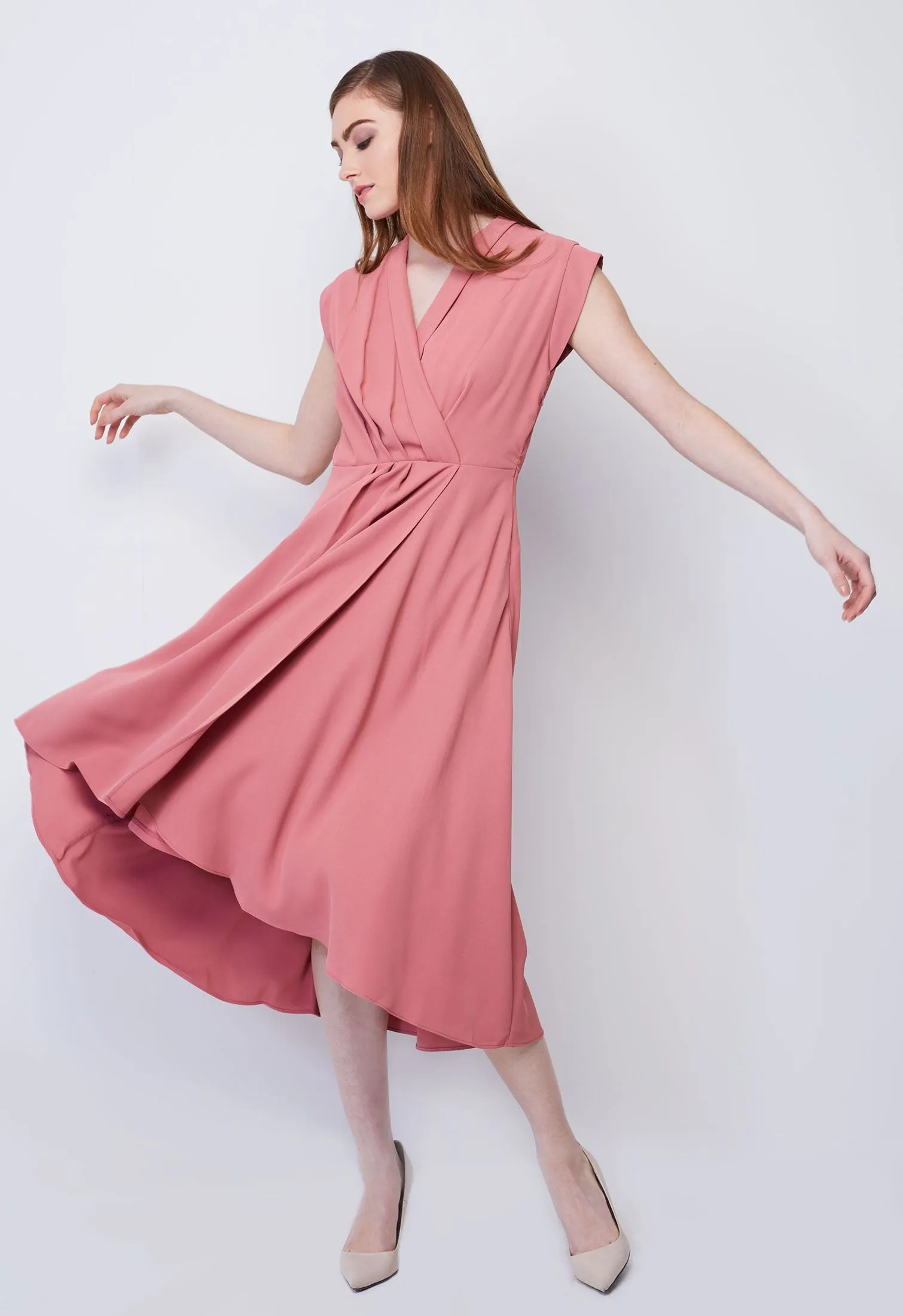 Surplice Flowy Dress