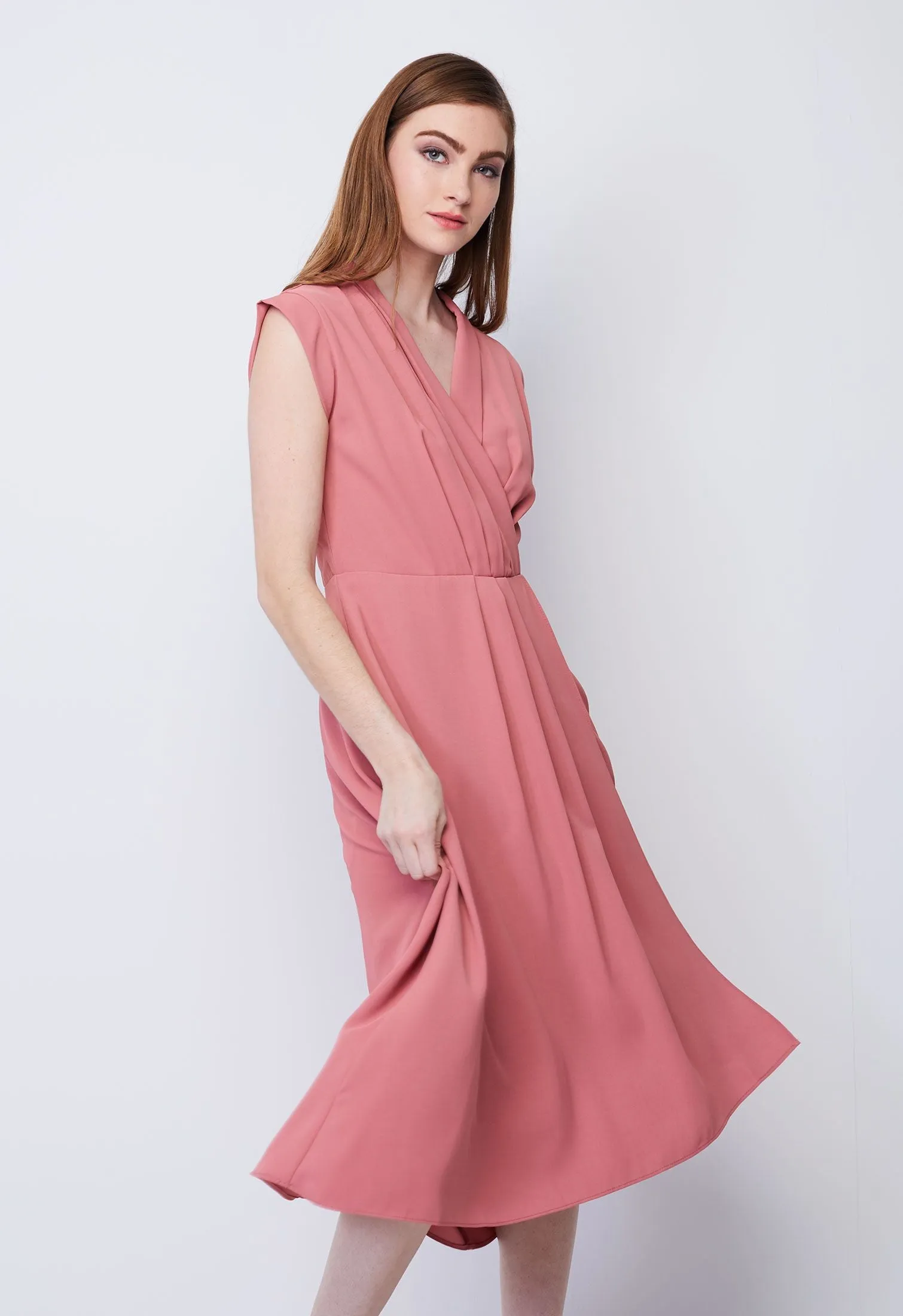 Surplice Flowy Dress