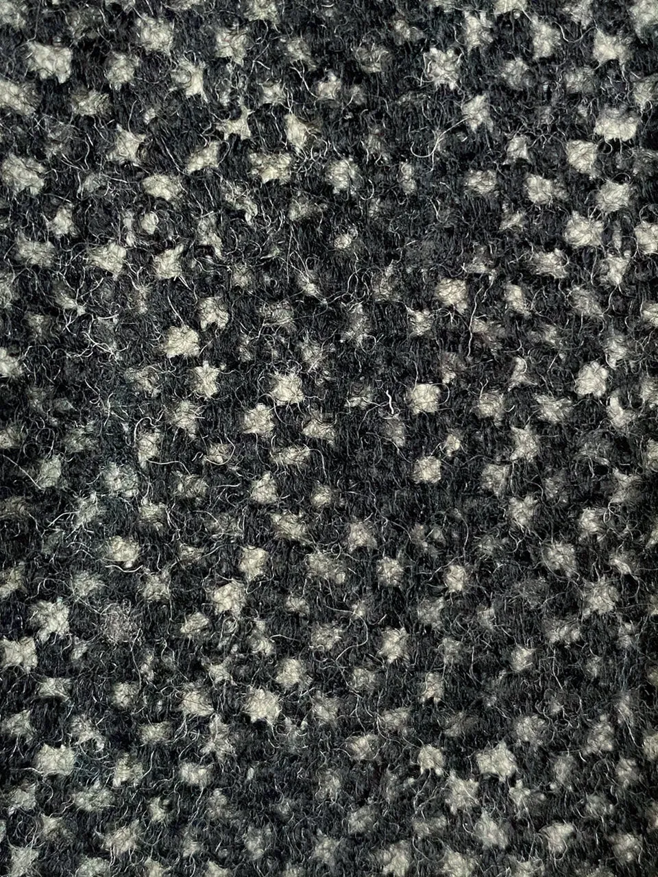 Surprise Sale! Black & Beige Barleycorn Wool Crombie Coat