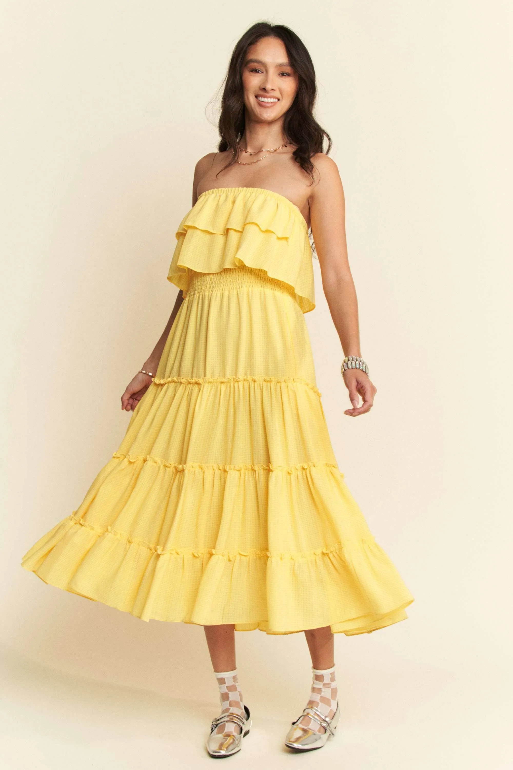 Tammi Tiered Tube Top Dress