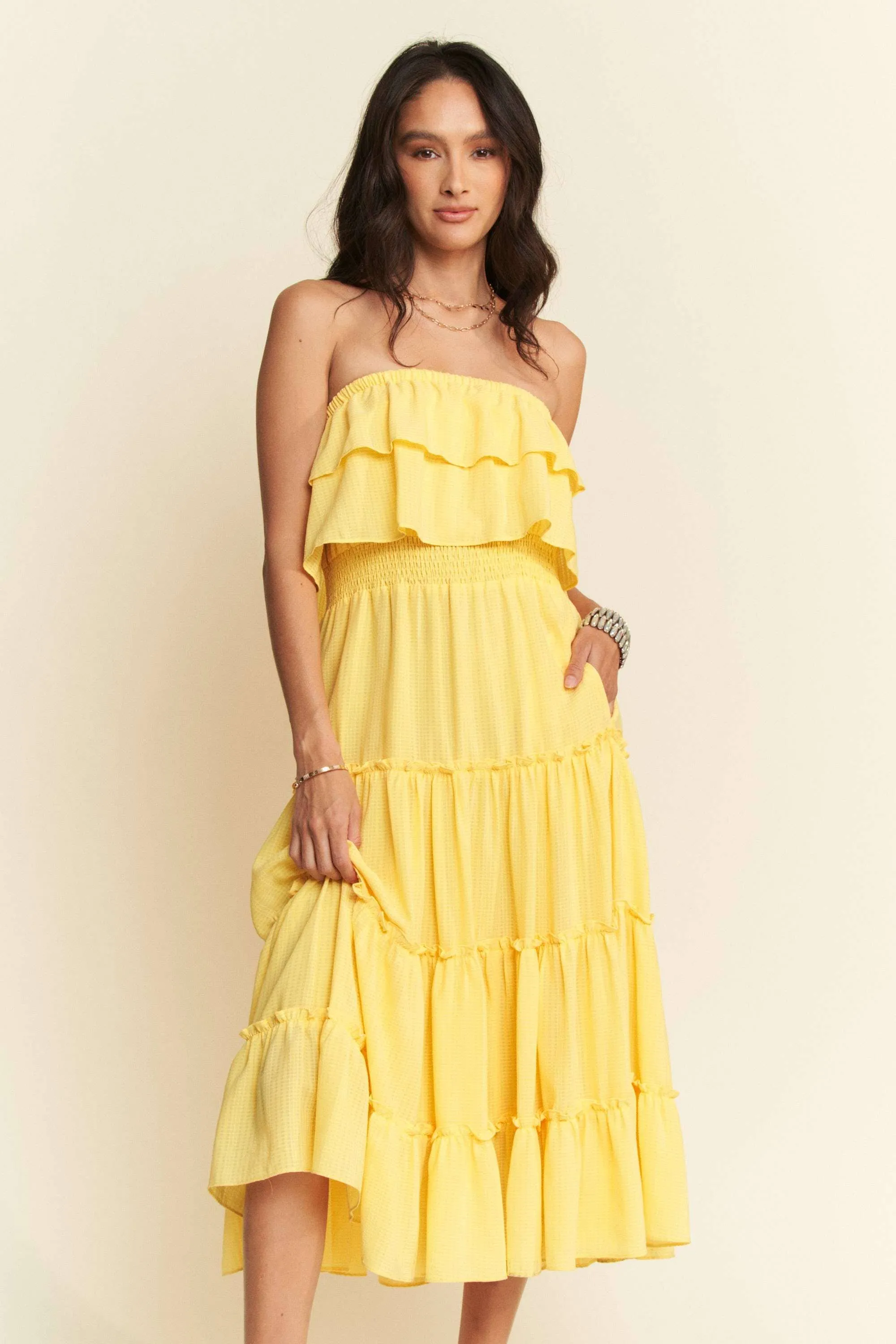 Tammi Tiered Tube Top Dress