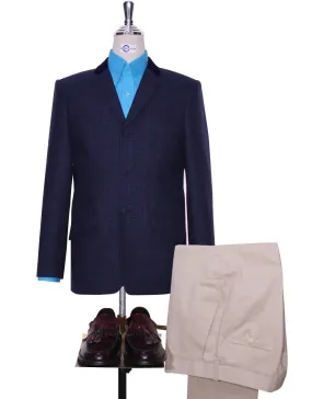 This Only Jacket | Navy Blue Prince Of Wales Check Jacket