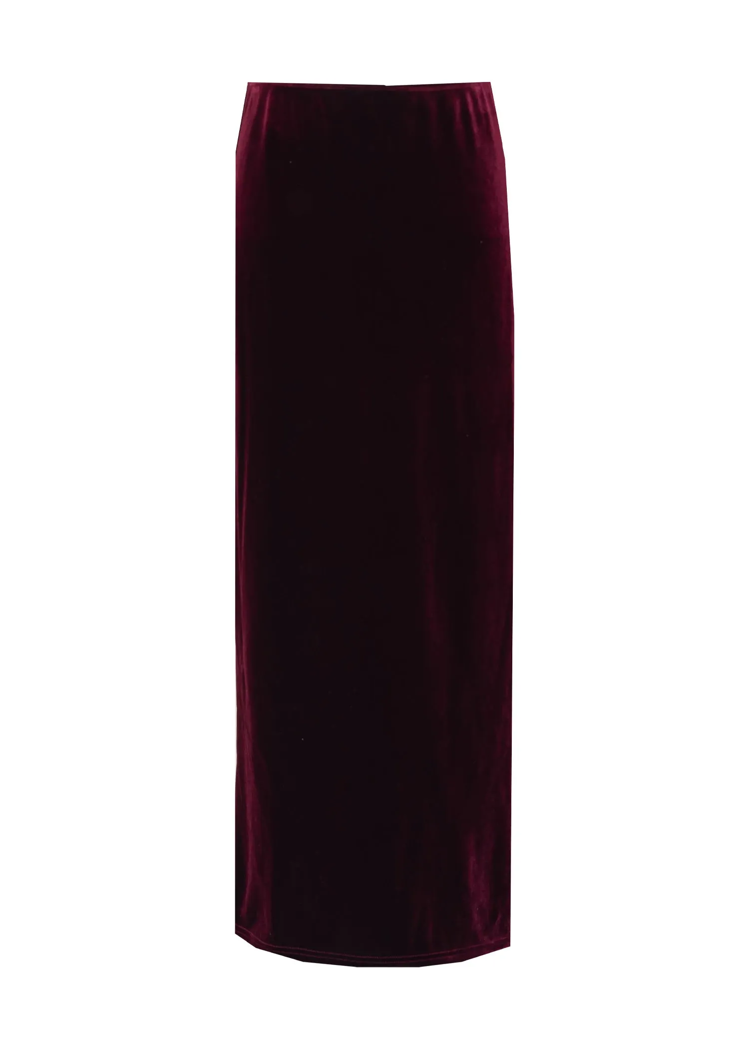 Wine Velvet Slip Skirt