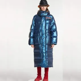 Winter New List Women Fashion Long Down Jacket Waterproof&Windproof Hooded Parkas