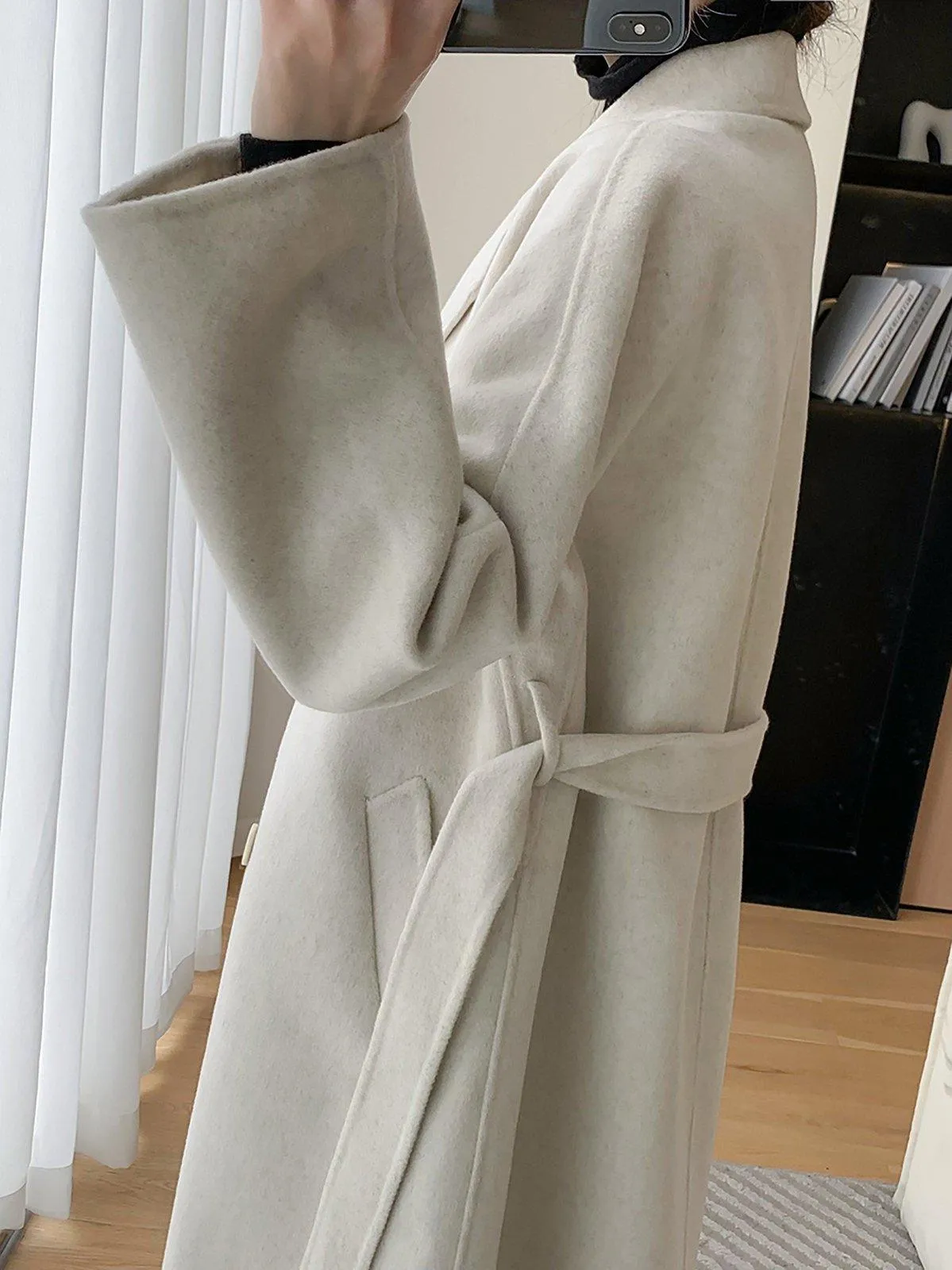 Women Wine Wool Long Coat,Double Faced Wool Overcoat,Wrap Wool Coat,Beige Long Wool Coat,Warm Winter coat,Woolen Coat Outerwear,Wedding Coat