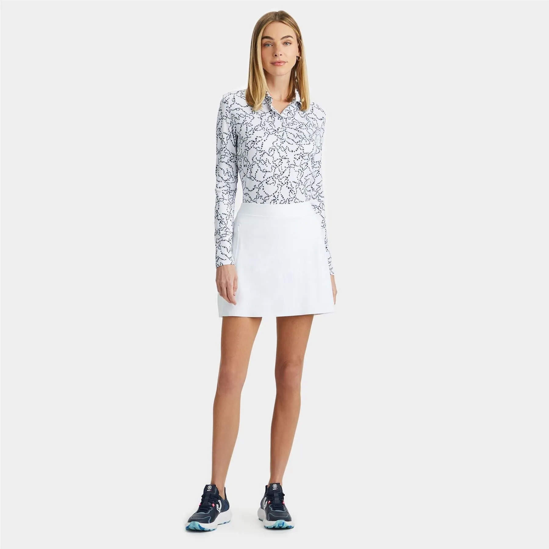 Womens Silky Tech Nylon A-Line Skort Snow - AW24