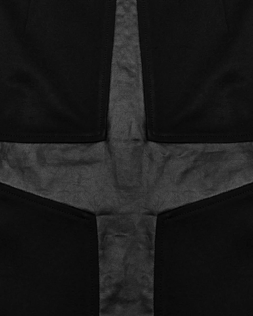 WQ-716BQF Daily Life Dark Punk Cross Side-Split Maxi Skirt